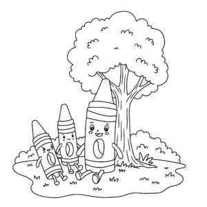 coloriage Crayon pour enfants à télécharger