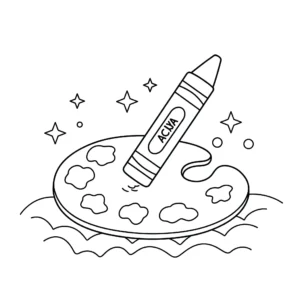 coloriage Crayon à imprimer kawaii