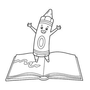 coloriage Crayon a dessiner et imprimer