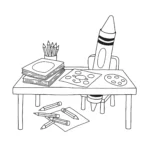 coloriage Crayon à imprimer pour enfant de 4 ans