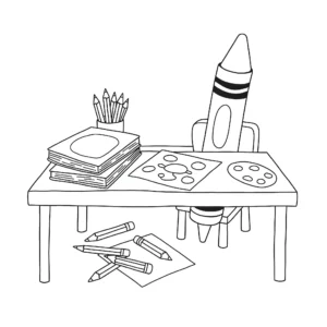 coloriage Crayon à imprimer pour enfant de 4 ans