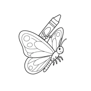 coloriage Crayon pour enfant de 8 ans