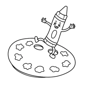 coloriage Crayon gratuit a imprimer