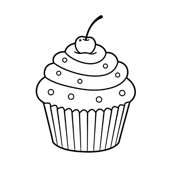 Tranh tô màu Cupcake