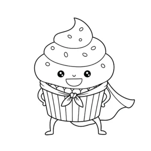 coloriage Cupcake pour enfants à télécharger