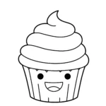 image de coloriage Cupcake pour enfant