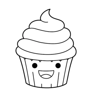 image de coloriage Cupcake pour enfant