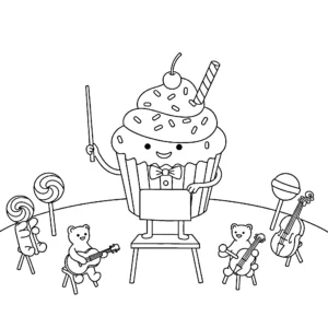 coloriage Cupcake pour enfant gratuit