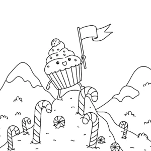 coloriage Cupcake et dessin a imprimer