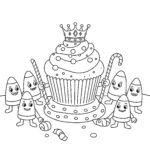 coloriage Cupcake à imprimer gratuitement