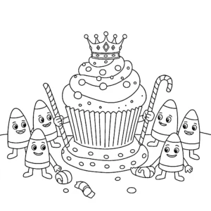 coloriage Cupcake à imprimer gratuitement