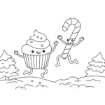 coloriage Cupcake educatif pour enfant