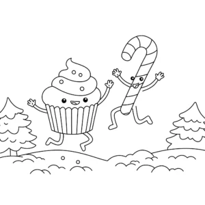 coloriage Cupcake educatif pour enfant