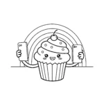 coloriage Cupcake pour enfant gratuit