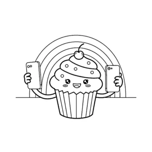coloriage Cupcake pour enfant gratuit