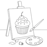 télécharger coloriage Cupcake gratuit