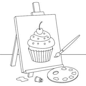 télécharger coloriage Cupcake gratuit