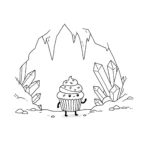 coloriage Cupcake et découpage à imprimer