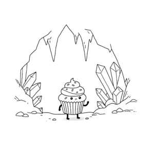 coloriage Cupcake et découpage à imprimer