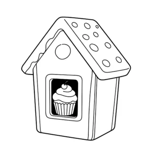 coloriage Cupcake pour primaire