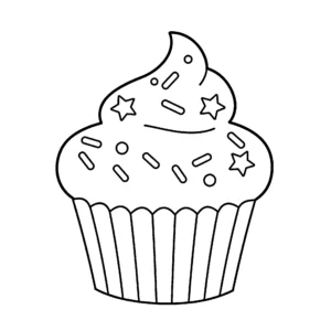 coloriage Cupcake pour enfant de 7 ans