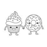 coloriage Cupcake pour enfants à imprimer