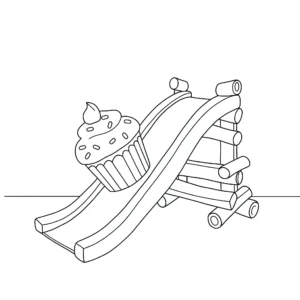 coloriage Cupcake pour enfant de 2 ans