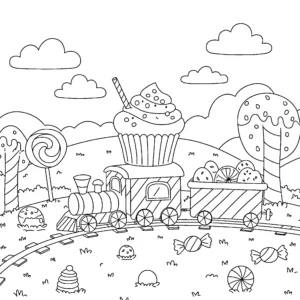 coloriage Cupcake pour enfants à télécharger