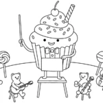 coloriage Cupcake et apprentissage