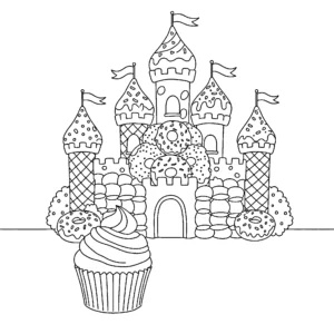 coloriage Cupcake a dessiner et imprimer