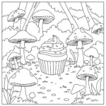 coloriage Cupcake a imprimer gratuitement