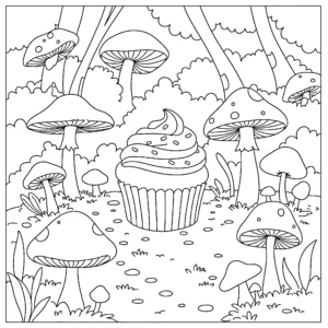 coloriage Cupcake a imprimer gratuitement
