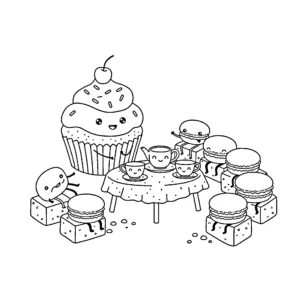 a imprimer coloriage Cupcake gratuit