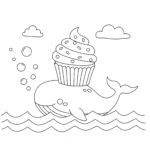 coloriage Cupcake à imprimer pdf gratuit
