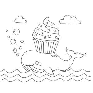 coloriage Cupcake à imprimer pdf gratuit