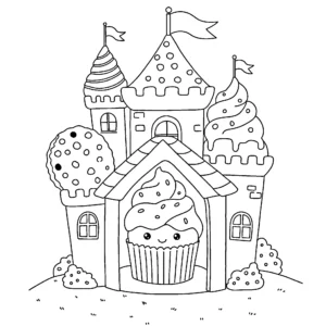coloriage Cupcake a imprimer gratuit