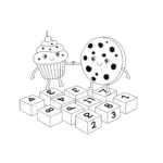 coloriage Cupcake en ligne pour enfant