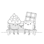 coloriage Cupcake de pour enfants