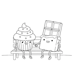 coloriage Cupcake de pour enfants