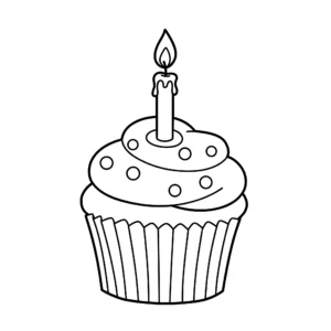 coloriage Cupcake pour enfant de 3 ans