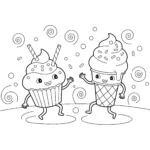 coloriage Cupcake a imprimer gratuitement