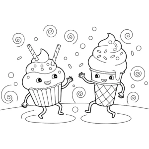 coloriage Cupcake a imprimer gratuitement