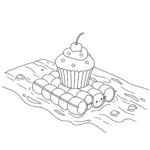 coloriage Cupcake a imprimer gratuitement