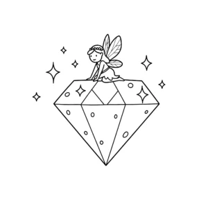 coloriage Diamant à imprimer gratuitement