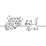 coloriage Diamant à imprimer pour enfant de 4 ans