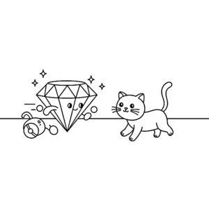coloriage Diamant à imprimer pour enfant de 4 ans