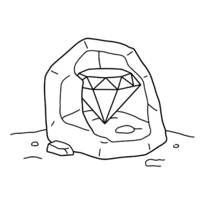 coloriage Diamant pour enfant de 5 ans