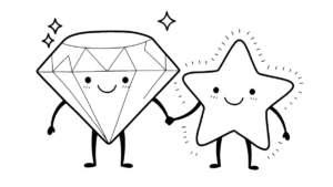 coloriage Diamant à imprimer a4