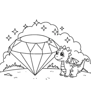 coloriage Diamant à imprimer gratuitement pdf