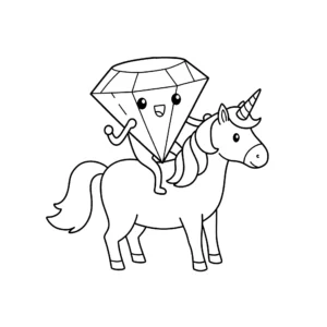 coloriage Diamant à imprimer pour enfant de 7 ans